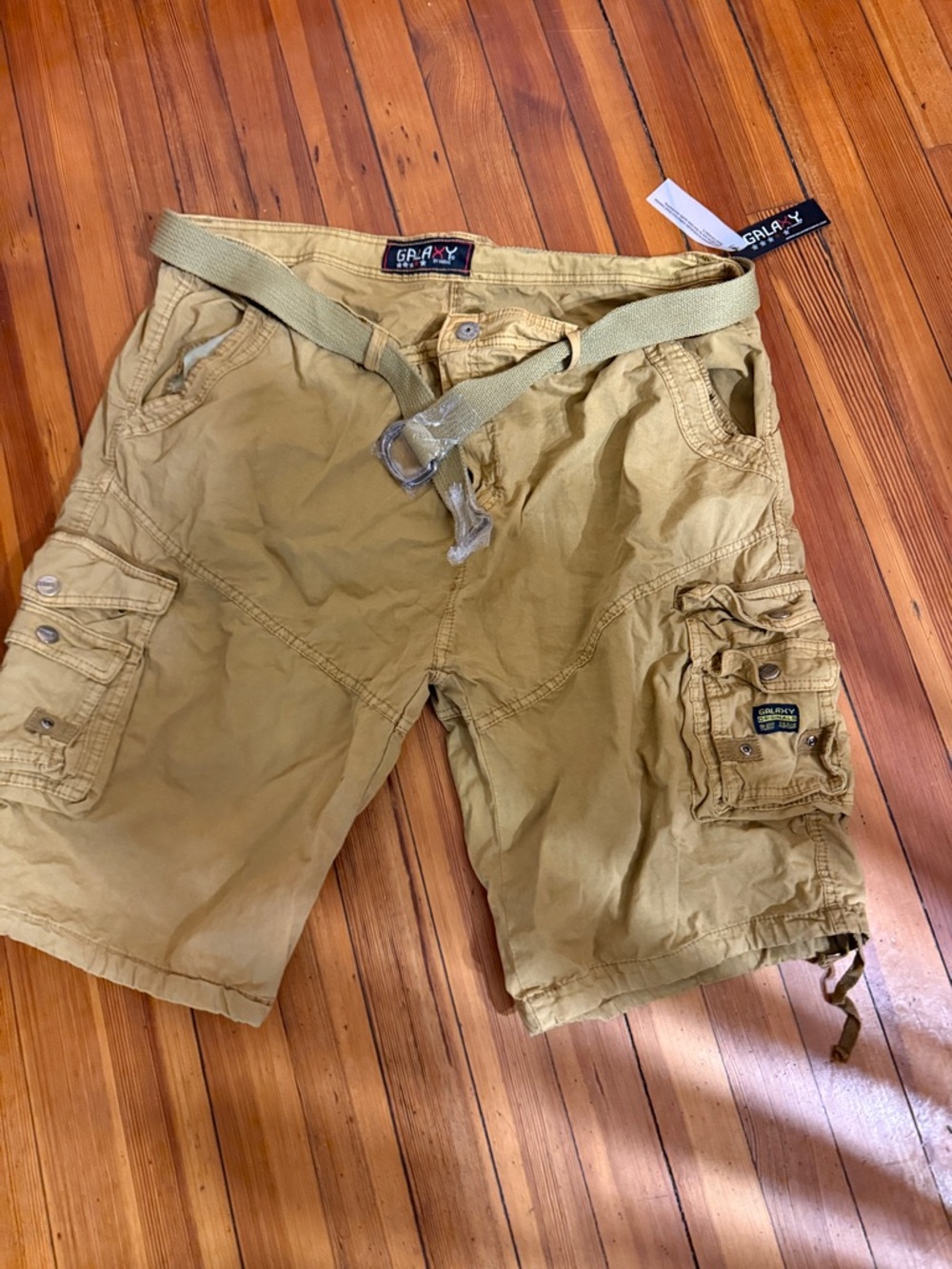 GRAXY Men's Tan Cargo Shorts with Utility Pockets